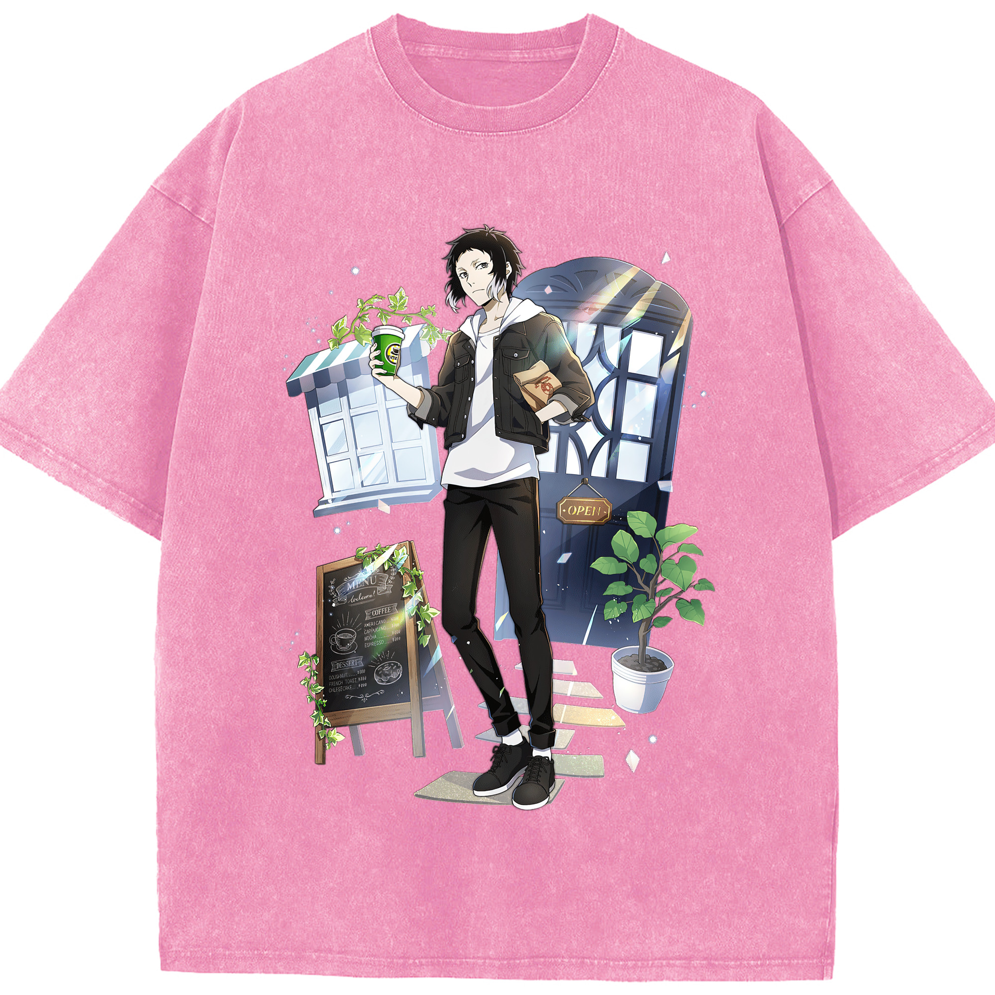 （画像用） 文豪ストレイドッグス Bungo Stray Dogs 綿100% ヴィンテージ風 半袖Tシャツ（フロントプリント）
